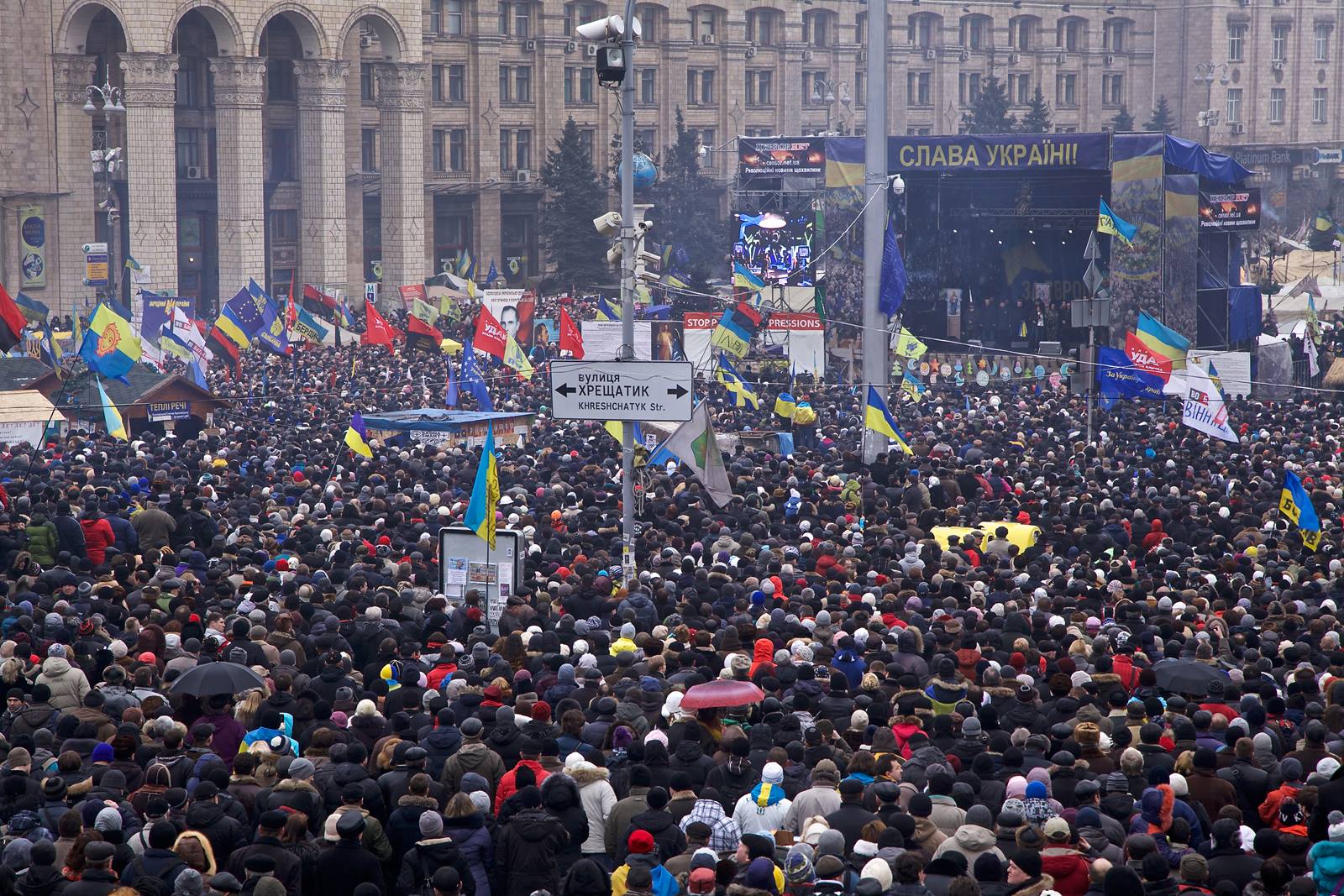 Demonstranter i Kiev