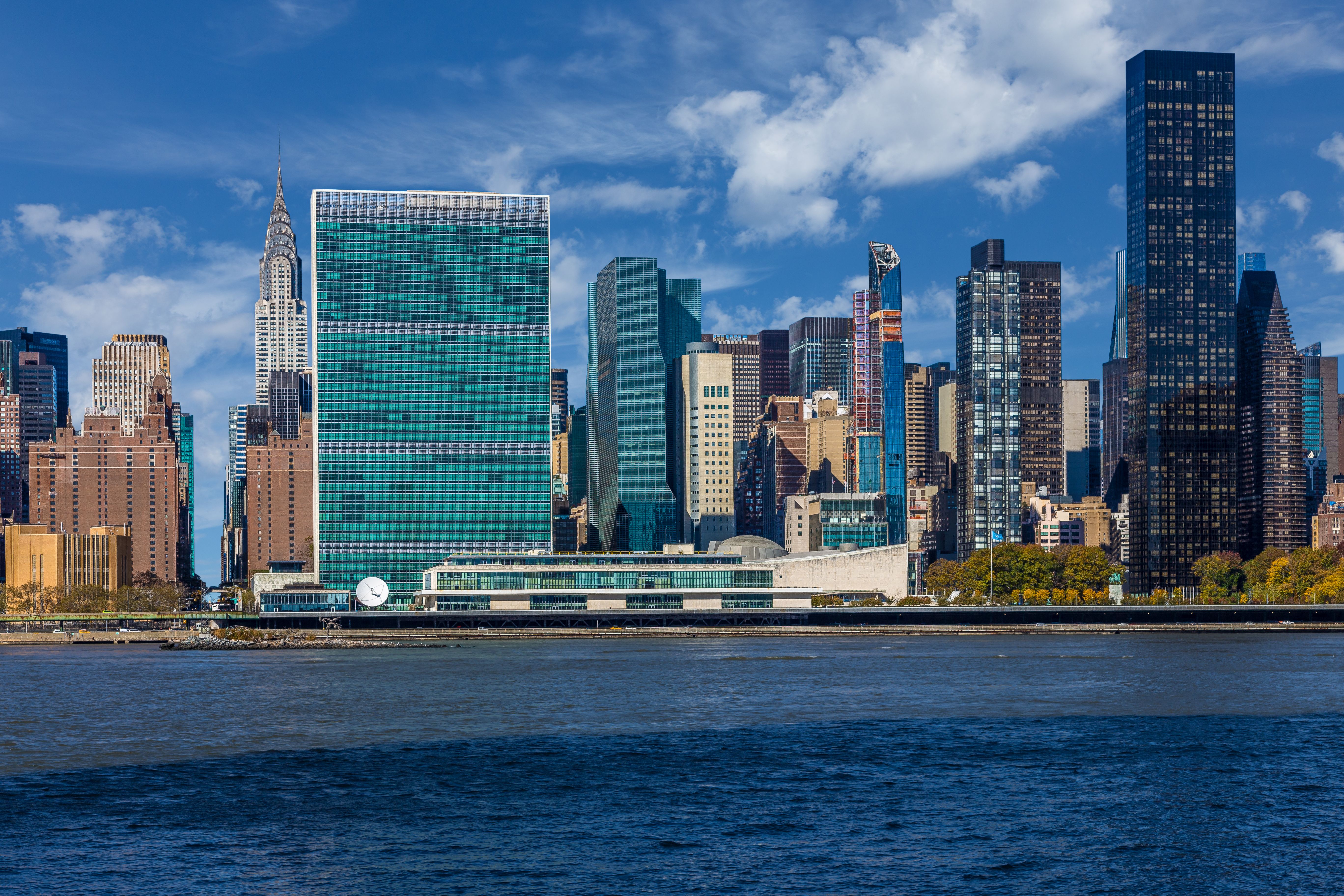 UN building New York waterfront